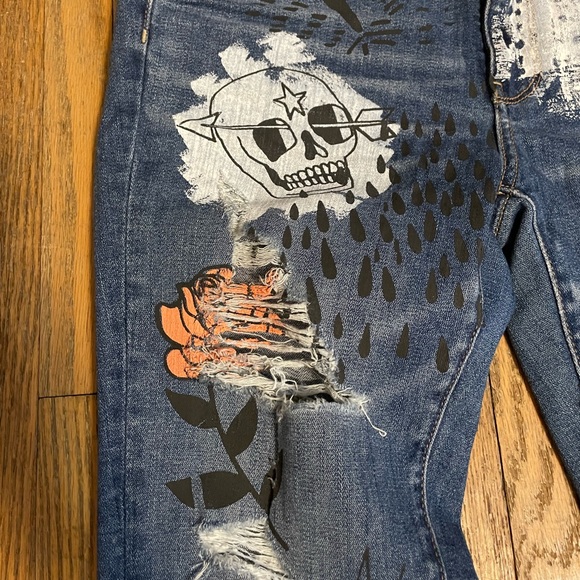 AMERICAN EAGLE | Women’s Hi-Rise Jegging Graffiti Jeans Size 6 Regular - Picture 13 of 16